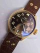 Replica IWC Schaffhausen Watch Coffee surface Yellow Case Brown Leather  (3)_th.jpg